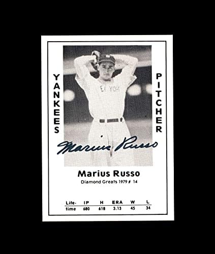 Maruis Russo potpisao 1979. Diamond Greats New York Yankees Autogram