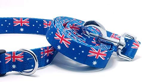Ovratnik za pse i povodac s zastavom Australije | Izvrsno za australijske praznike, posebne događaje, festivale, dane neovisnosti i