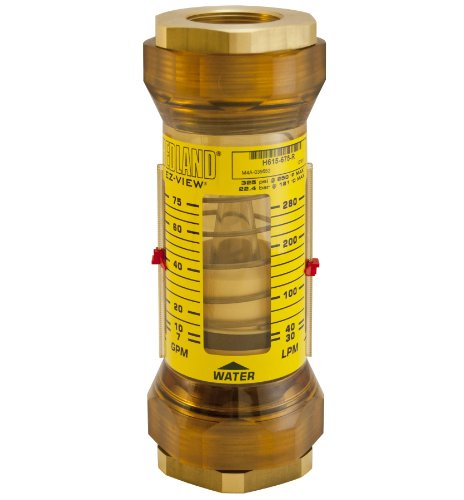 Hedland H624-604-R EZ-View Protok protoka sa senzorom, polifenilsulfone, za upotrebu s vodom, 0,5-4 gpm raspon protoka, 1/2 NPT ženka