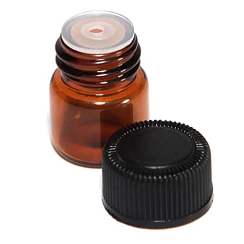 AFMNQZ 50PACK SET 1ML jantantna staklena boca s otvorom reduktora i poklopca malog esencijalnog ulja bočice