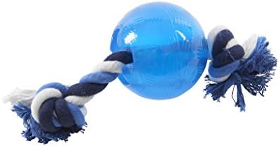 Igračke za pse, jaka lopta s konopom, plava, velika