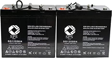 SPS Brand 12V 55AH Zamjenska baterija za Quickie BAT22 GP 22 AGM 22-NF 12 Volt 55 AH Zamjenska skupina 22NF Zamjena invalidska kolica