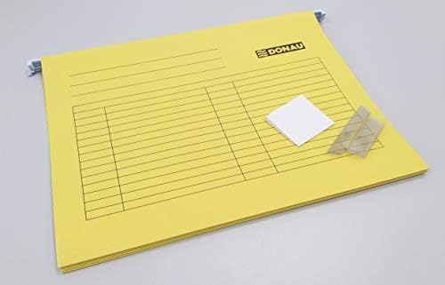 Viseća datoteka od 230gsm recikliranog kartona od 7410905-11 za format od 230gsm boja: Žuta pakiranje od 5 zamjenjivih praznih naljepnica