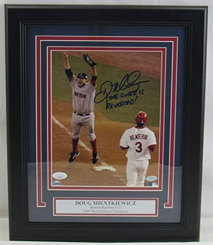 Doug Mientkiewicz potpisao automatsko autogram uokviren 8x10 2004 Svjetska serija fotografija w/i - Autografirane MLB fotografije