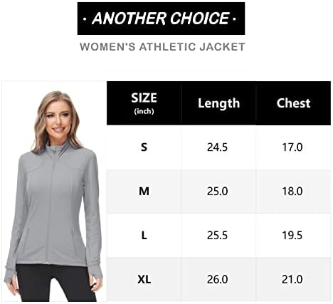 Još jedan izbor žena zip up jakne za vježbanje lagana joga trčanje jakne žene vitka atletska jakna s rupama s palcem