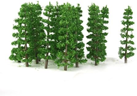 Veemoon Crafts 20pcs 1: 100 plastičnih stabala Model vlaka krajolik krajolik zeleni dekor