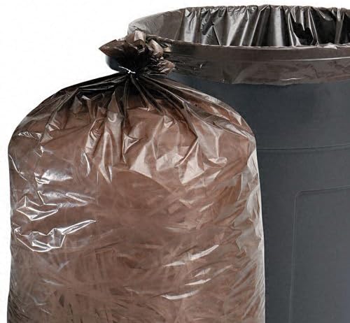 Ukupni reciklirani sadržaj plastične vrećice za smeće, 10 gal, 1 mil, 24 x 24, smeđa/crna, 250/karton