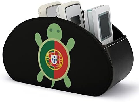 Portugalska zastava kornjača držač za daljinsko upravljanje PU kožom TV daljinski organizator za skladištenje s 5 odjeljaka za kuću,