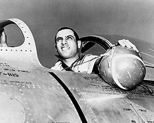 James Jabara Jet Fighter Ace u kokpitu 11x14 Silver Halonide Photo Print