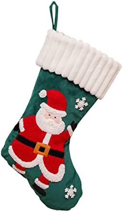 Božićne čarape tkanina božićna čarapa torba i božićne viseće čarape za uređenje zabave i božićni crtić crveni set mali božićni ukrasi