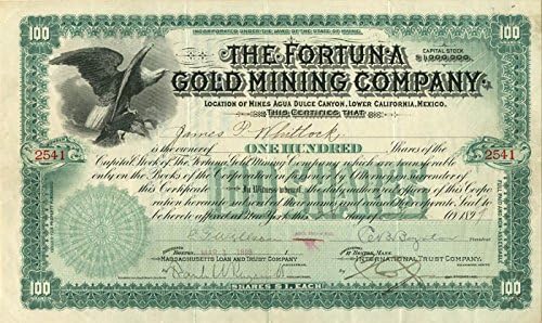 Fortuna Gold Mining Co. - Potvrda o razmjeni