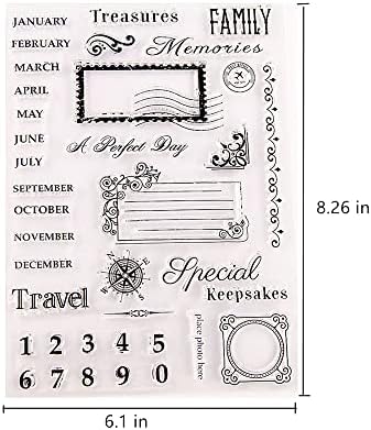 Kalendarski godinu dana dana planer Banner Clear Stamps za izradu karata za izradu DIY Scrapbooking, poštanske karte ulaznice silikonski