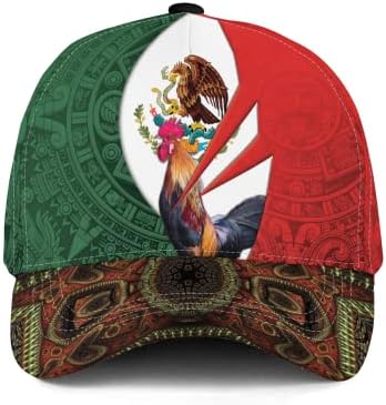 Meksiko zastava bejzbolska kapica Muškarci, meksički šešir, Meksiko kapica za muškarce/žene, meksički pokloni, muški šeširi, uzorak
