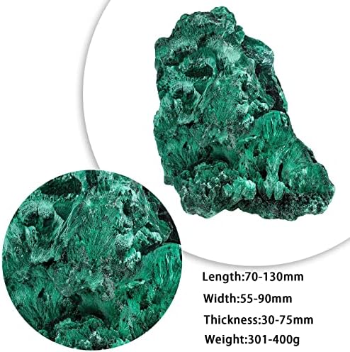 Amogeeli prirodni sirovi malahitni kristalni uzorak za prikupljanje, zacjeljivanje mineralnog kamena ukras za kućni ured, 0,66-0,88