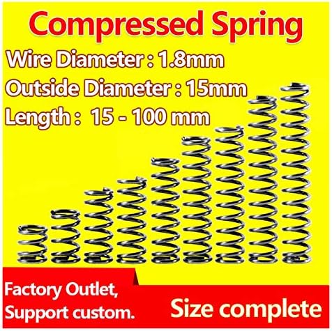 Ahegas opruge opruga povratni proljetni tlak opruga kompresija opruga žice promjer 1,8 mm, vanjski promjer 15 mm)