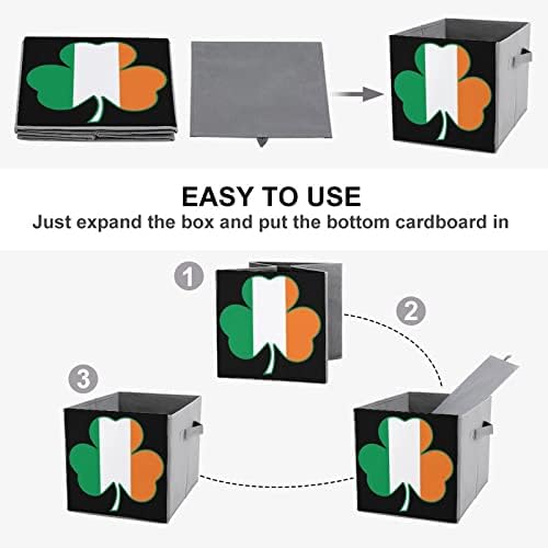 Irska djetelina koja se može sprječavati za skladištenje kockica kockica Organizator sklopiva kutija s ručkama