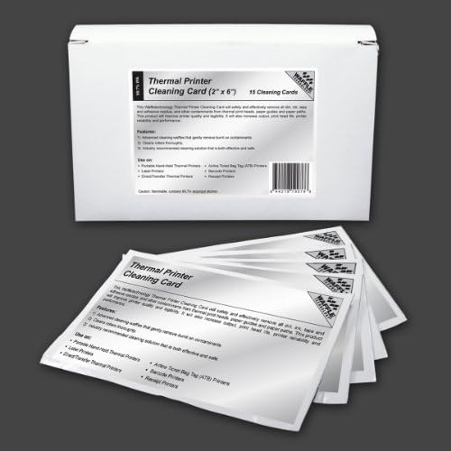 Waffeletechnology toplinski pisač za čišćenje kartice za čišćenje - Ultra -Pure IPA za primanje i toplinski pisač - Prevencija pekmeza