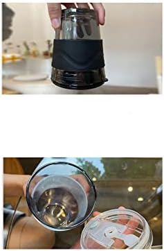 Peehoo 350ml 450ml prozirna staklena šalica šalica kave s poklopcem staklene staklene bočice na čašama s pićem, C5 350ml, kapacitet