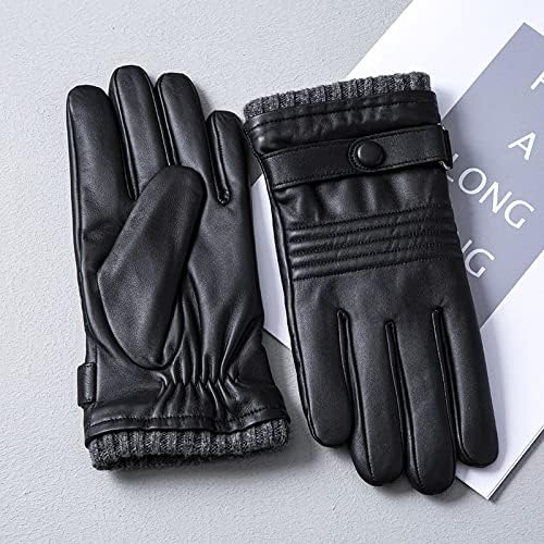 Kožne rukavice od kože / muške zimske plišane zadebljane tople rukavice za jahanje zimske kožne rukavice za jahanje