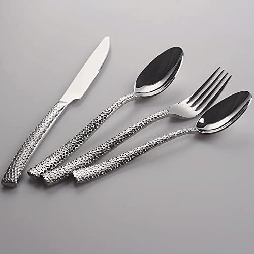 Set pribora za jelo od nehrđajućeg čelika 4 komada, uključujući nož / vilicu / vilicu za desert / žlicu / žličicu-elegantno posuđe
