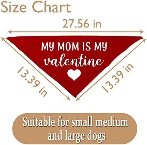 Jxgzso 1 komad moja mama/tata je moj Valentine Dog Bandana Valentinow Day Dog Bandana Poklon