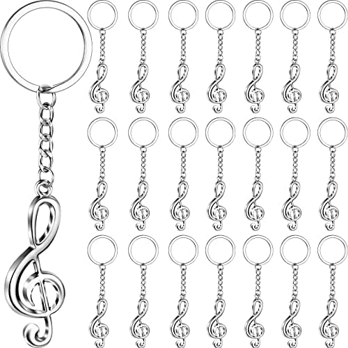45 PCS Glazbeni poklon set 15 Metalna glazbena napomena Glazbeni simbol tipke tipki Ključni prstenovi g Clef Key Ring Triket 15 Kraft