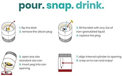 Ručni mikser za piće u inačici stvara savršenu mješavinu pića-škljocne izravno na limenku, savršen dodatak za piće: na zabavama, vjenčanjima,
