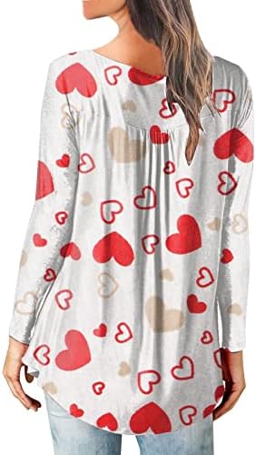 Valentinove košulje za žene oblikovane duge tunike za nošenje s gamašama sakrij vrhove tunike s trbuhom napola otvorena haljina bluza