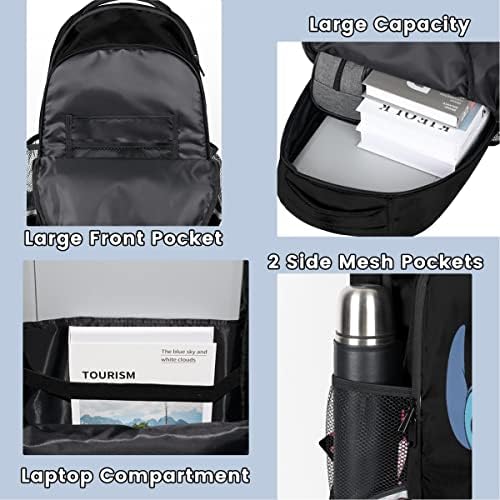 Crtani ruksak 16,7 inča Slatka lagana torba s knjigama Travel Laptop Backpacks College Sports Office Casual Daypack