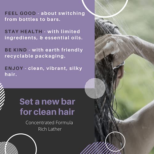 Spiralaaf šampon bar i bar set, svježa lavanda čista esencijalna ulja, lagani miris, ograničeni sastojci, koncentrirana formula, napravljena