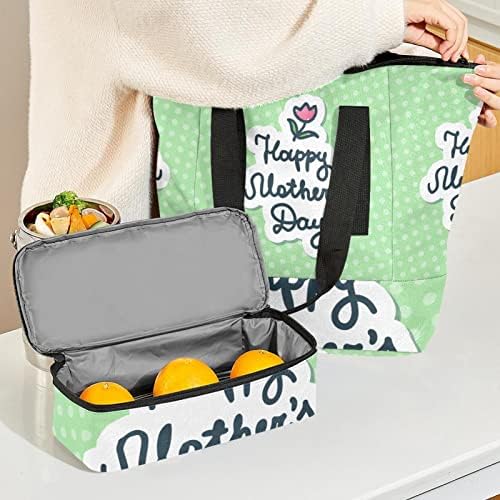 Izolirane torbe za ručak za žene na poslu Velika torba za ručak Izdržljiva kutija za ručak za višekratnu upotrebu s džepom za žene
