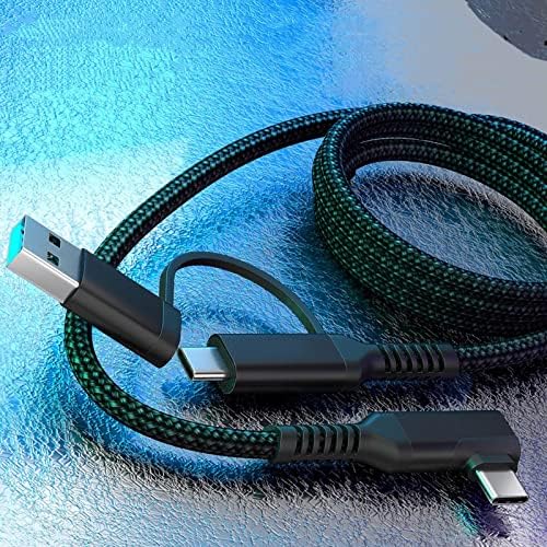 5-Metarski kabel za punjenje USB-a i Type-C 2 u 1 za Oculus Quest 2 Link Kabel za prijenos podataka USB 3.1 Gen 1, high-speed kabel