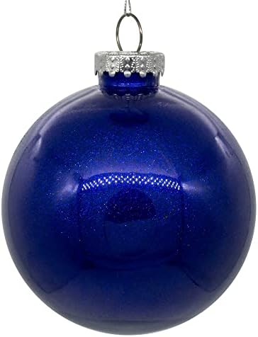 Vickerman 6 Clear Ball božićni božićni ukras s kobaltno plavim sjajem unutrašnjosti. Ovaj predmet dolazi s 4 ukrasa po jedinici.