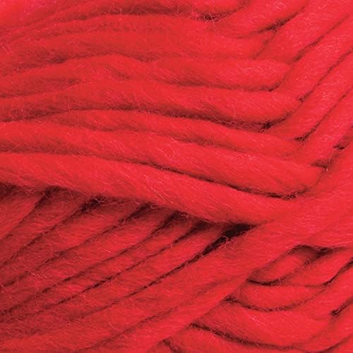 Pleteni setovi od vune Super glomazna pređa crvene boje - kolut težine 100 grama