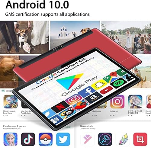 Aoyodkg 2023 najnoviji tablet s tipkovnicom 10 inča, Android tablet najnoviji procesor okta -core, 64 GB ROM + 4GB RAM Storage, 256