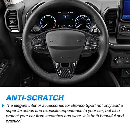 AutArder Custom Fit za pribor 2021 2022 Ford Bronco Sport Sport Carbon Fiber Upravljač ploča s pokrivačem za automatske opreme za unutarnje