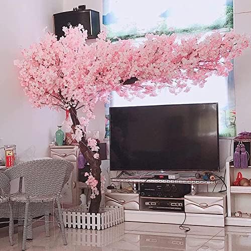 Umjetna stabla cvjetanja trešnje prekrasne ružičaste lažne sakura cvijeće ručno izrađene fraketree za unutarnje kućne uredske ured