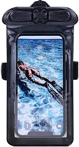 Torbica za telefon Vaxson crne boje, kompatibilan s vodootporan slučajem Oukitel U18 Dry Bag [Nije zaštitna folija za ekran]