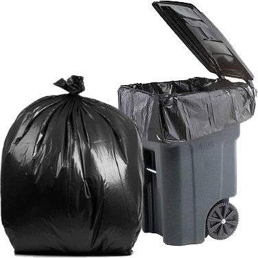 Plastične vrećice za smeće od 95 galona: crne, 1,2 mil, 61x68, 50 vreća.
