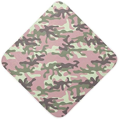 VVFelixl ručnik za dječju kupku, ružičasta kamuflažna vojna tamna mrlja vojska Moda moderna kapuljača za bebe ručnike, upijajući ručnici