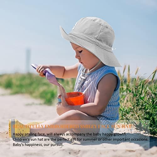 Dječji sunčani šešir, mališani osmijeh licem upf 50+ kanta za zaštitu od sunca, sklopivi šeširi za plažu za dječake djevojčice podesiva