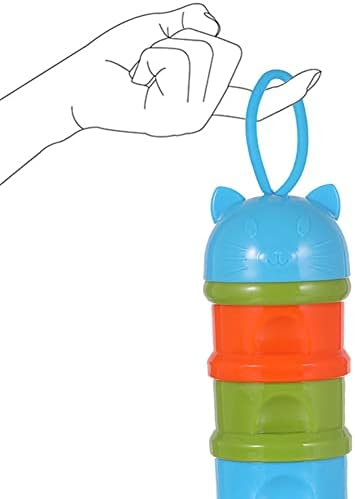 Dozator mlijeka u prahu za bebe, 3-slojni prijenosni spremnik za adaptirano mlijeko, dozator mlijeka u prahu za voće, grickalice i