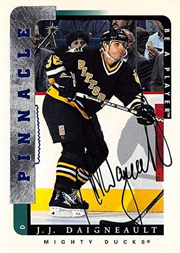 Skladište autografa 621091 Jean -Jacques Daigneault Autographid Hockey Card - Pittsburgh Penguins, 67 1997 Pinnacle Be igrač - No.34