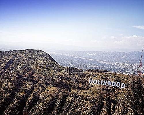 Hollywoodski znak s pogledom na Los Angeles, CA 11x14 Silver Halonide Photo Print