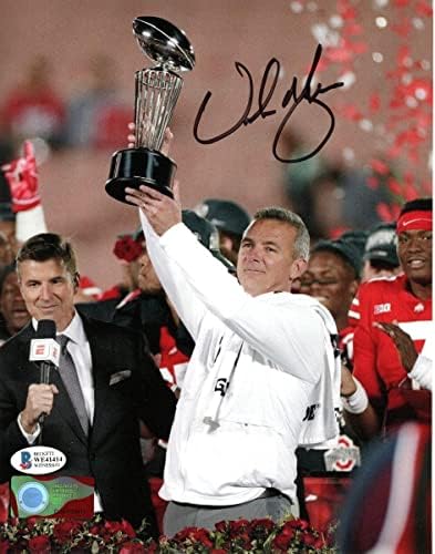 Urban Meyer Autographed Ohio State Buckeyes 2019 Rose Bowl Champions 8x10 Beckett je svjedočio - Fotografije s autogramima