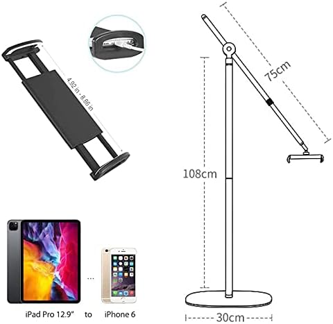Postolje tableta, 360 ° Fleksibilni kut visine podesiv, Univerzalni nosač nosača nosača za 4,7 do 12,9 tablet i pametni telefon