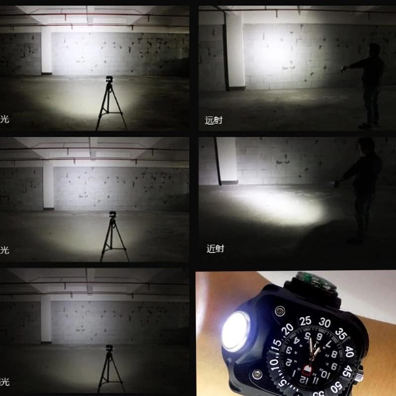 Quesheng 3 u 1 svijetlo svjetlo svjetla svjetiljke sa kompasom na otvorenom Sports Mens Modna vodootporna LED puna