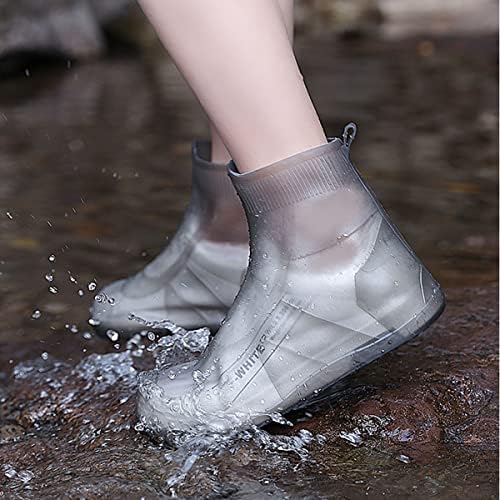 Baoshili Vodootporne cipele pokriva, prijenosne čizme za višekratnu upotrebu za žene muškarce, bez klizanja gumenog potplata za obalu