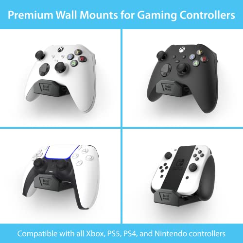 TotalMount-4 pakiranja-zidne stalke za regulator s neklizavnim jastučićima i uklonjivo ljepilo za Xbox, PS5, PS4 i Nintendo-ovi premium