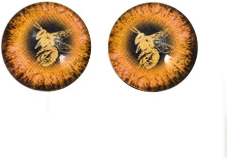 Kraljice pčele staklene oči medene bubene insekte crno žute narančaste umjetničke lutke taksidermy skulpture ili nakit za izradu zanata